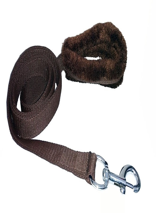 Skora Nylon Dog Harness & Leash Set with Fur 0.75 inch Small - Brwon (Chest Size - 25-28) - Image 3